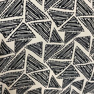 Black and white geometric print dress